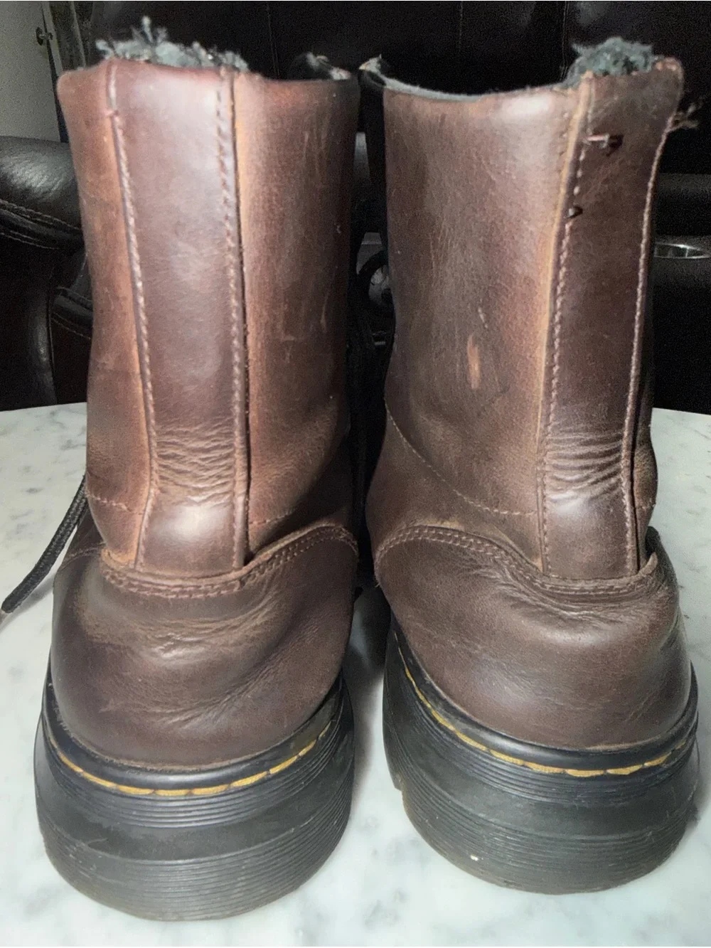 Dr. Martens Dark Brown Leather Lace-Up Boots